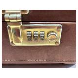 Leather Briefcase with Combination Lock