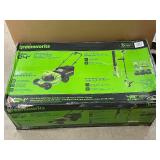 Greenworks 48V Lawn Mower Combo Kit with Blower and Trimmer