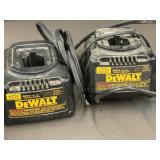 DeWalt DC730 Cordless Drill Driver with 3 Batteries and 2 Chargers