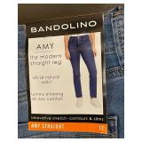 Bandolino Amy Modern Straight Leg Jeans Size 12