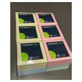 Lot of 12 Universal One 3x3 Pop-Up Self-Stick Note Pads Assorted Pastel Colors