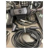 Mixed Electronics Lot with Panasonic Phone, Logitech Webcam, Altech Speakers and Accessories