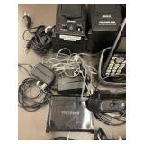Mixed Electronics Lot with Panasonic Phone, Logitech Webcam, Altech Speakers and Accessories