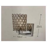 Home Decorators Collection Sconce with Crystal Glass Shade