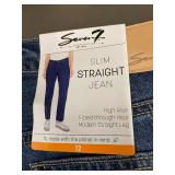 Seven7 Slim Straight Jean High Rise Size 12