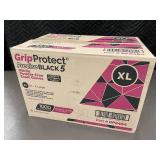 Case of 1000 GripProtect Precise Black 5 XL Nitrile Powder-Free Exam Gloves