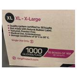 Case of 1000 GripProtect Precise Black 5 XL Nitrile Powder-Free Exam Gloves