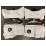 Lot of 12 Wear Proof Athletic Crew Socks Size 10-13 White