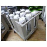 Raburn Plate Cart with Saucers