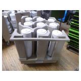 Raburn Plate Cart with Saucers