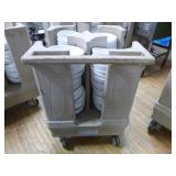 Raburn Plate Cart with Bowls