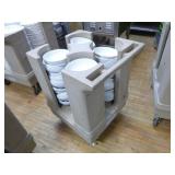Raburn Plate Cart with Bowls