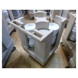 Raburn Plate Cart with Bowls