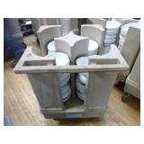 Raburn Plate Cart with Bowls