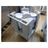 Raburn Plate Cart with Bowls
