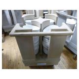 Raburn Plate Cart with Bowls