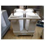 Raburn Plate Cart with Plates