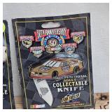 Dale Earnhardt and 5oth Nascar Anniversary Fan Fueler Knives (2)As New, Old Stock