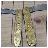 Abe Lincoln and George Washington Brass Knives