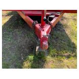 Red Flatbed Equipment/Vehicle Trailer with Ramp