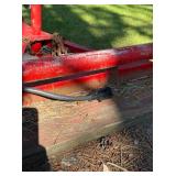 Red Flatbed Equipment/Vehicle Trailer with Ramp