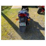 Yamaha Blue Scooter with Rear Rack