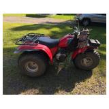 Vintage Honda Big Red Three-Wheeler ATV - Classic Red Off-Road Vehicle