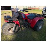 Vintage Honda Big Red Three-Wheeler ATV - Classic Red Off-Road Vehicle