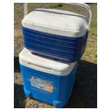 Igloo Ice Cube Cooler & Additional Blue Cooler Set