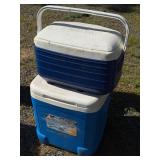 Igloo Ice Cube Cooler & Additional Blue Cooler Set