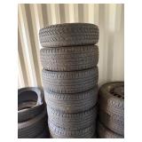 Lot of 14 Used Tires - Various Sizes, Includes Firestone
