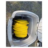 Hose Hideaway Reel with Yellow Hose - Outdoor Garden Storage