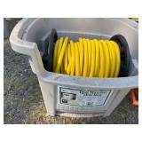 Hose Hideaway Reel with Yellow Hose - Outdoor Garden Storage
