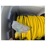 Hose Hideaway Reel with Yellow Hose - Outdoor Garden Storage