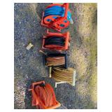 Lot of 5 Industrial Reels with Extension Cords
