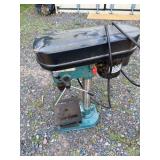 Vintage Benchtop Drill Press with Motor and Adjustable Base