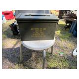 Vintage Military Ammo Box .50 Cal Cartridge Storage