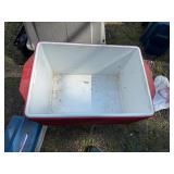 Vintage Coleman & Rubbermaid Cooler Set - Red & Blue Camping Gear