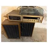 Vintage Sylvania MST-3735 Stereo System with Turntable & Speakers