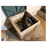 Garden Hose Reel Box with Lid and Hose Storage