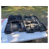 Pair of Durable Empty Plastic Tool Cases with Molded Compartments