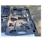 Pair of Durable Empty Plastic Tool Cases with Molded Compartments