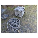 Garden Hose Storage Box with Reel and Additional Hose
