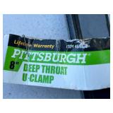 Pittsburgh 8 Inch Deep Throat U-Clamp Set with Lifetime Warranty