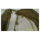 Golden Chain Necklace & Golden Earrings