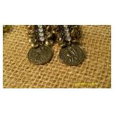 2 Pair Bronze Colored Dangle Earring Bundle