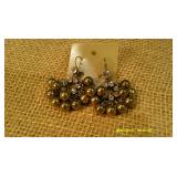 2 Pair Bronze Colored Dangle Earring Bundle