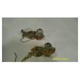 Gold Chain Wrapped Bracelet & Earring