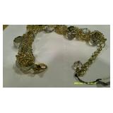 Gold Chain Wrapped Bracelet & Earring