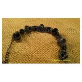 Silver Chain Wrapped Bracelet & Earring